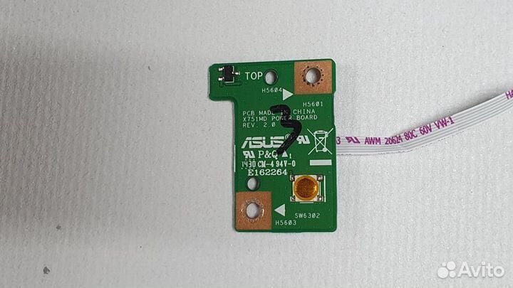 Плата включения ноутбука Asus Vivobook X751