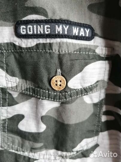 Рубашка на мальчика 12-13 лет камуфляжная