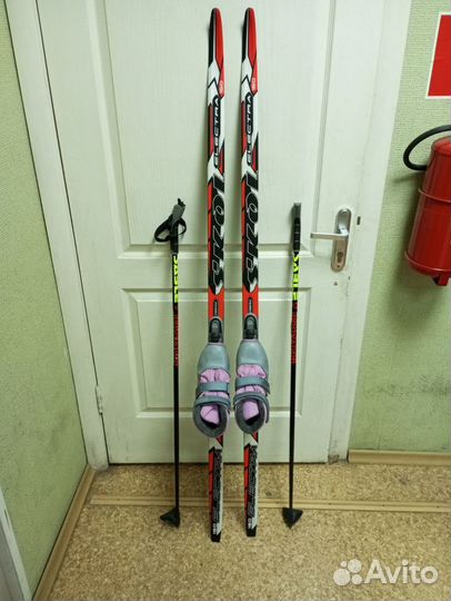 Беговые лыжи 150 см (комплект)