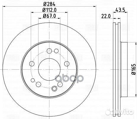 Диск тормозной mercedes W201 2.3/2.5/W124 200-3