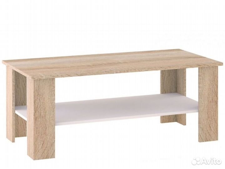 Стол «Стелс» 115, Дуб сонома/белый