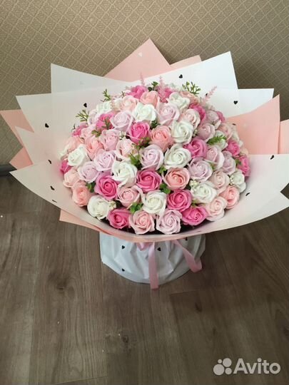 Букеты из мыльных роз 101, 55, 25, 35