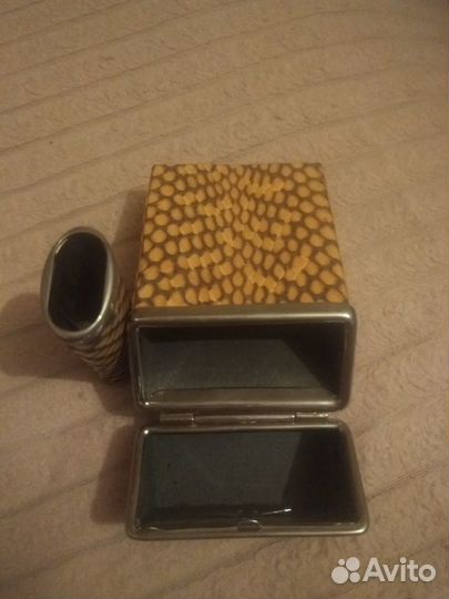 Портсигар из змеиной кожи