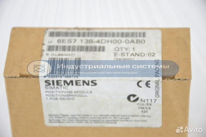 Модуль цифрового ввода Siemens 6ES7138-4DH00-0AB0