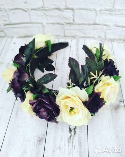 Ободок с цветами