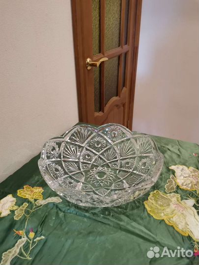 Большая хрустальная ваза СССР