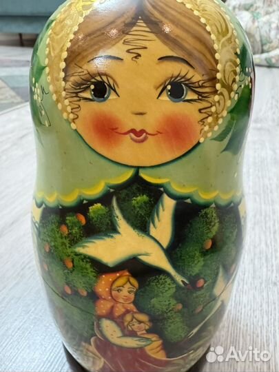 Матрешка одинарная Гуси-лебеди