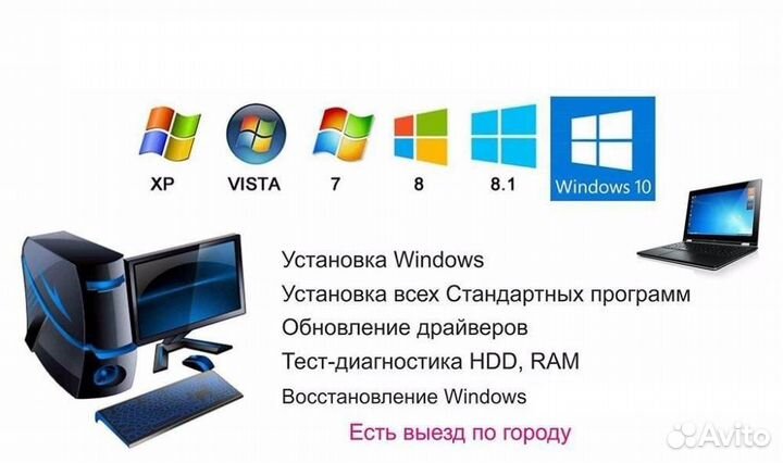 Ремонт компьютеров и ноутбуков на дому