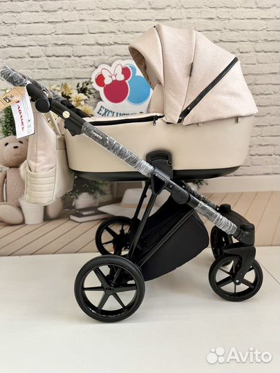 Коляска adamex porto бежевая