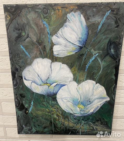 Картина масло, холст 40:50, цветы