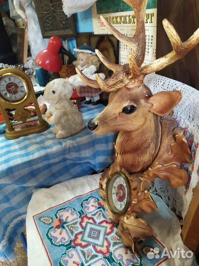 Часы настенные олень Янтарь СССР