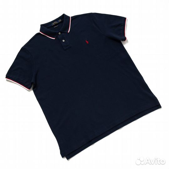 Мужская синяя футболка Polo Ralph Lauren поло