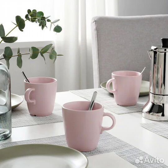 Кружка Икеа Fargklar 370 мл розовая