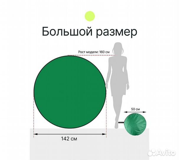 Фон складной Raylab RF-12CH хромакей