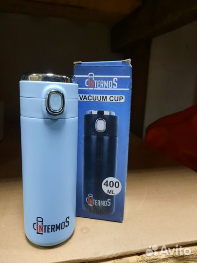 Термос IntermoS вакуумный с термодатчиком, 400 мл