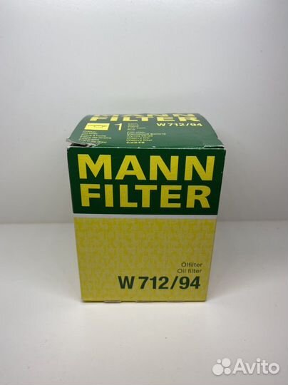 Масляный фильтр mann-filter W712/94 1.2L-1.6L VAG