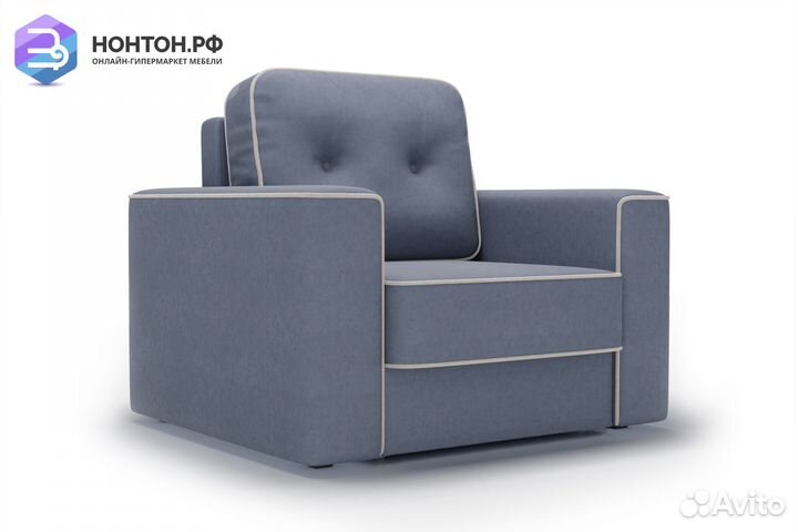 Кресло еврокнижка Берген темно-серое