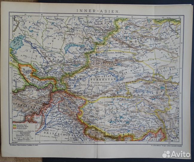 Антикварные географические карты 1895 Разные