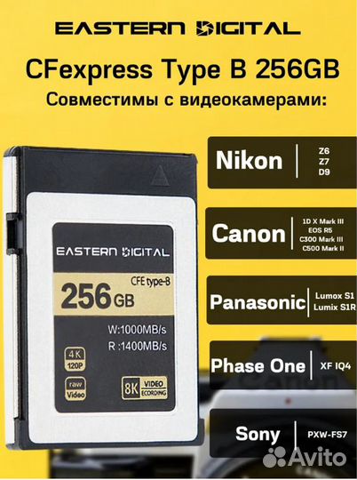 Карта памяти CF-Express CFexpress Type B 256гб