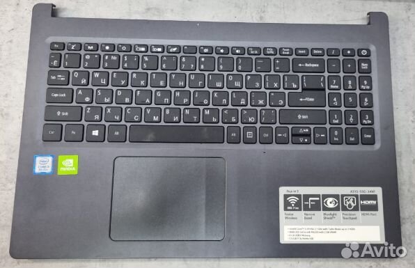 Клавиатура для ноутбука Acer Aspire A315-54G черна