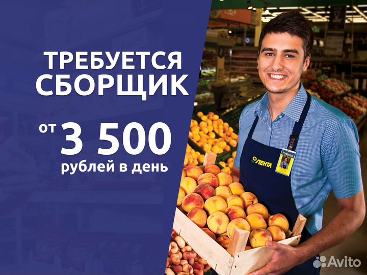 Сборщик заказов в гипермаркет Лента