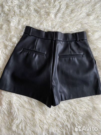 Шорты zara кожаные