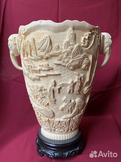 Ваза, Ручная Резьба, Китай 1960г