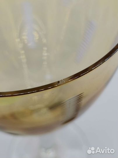 Бокалы фужеры Янтарное стекло СССР 5 шт