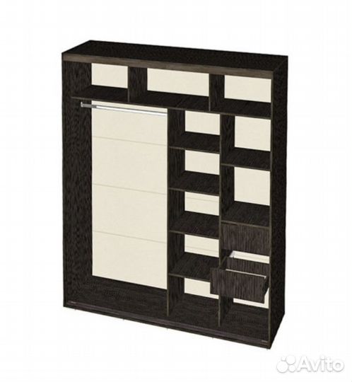 Шкаф-купе с зеркалом Крафт-3