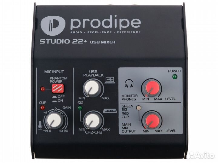 Аудиоинтерфейс Prodipe studio22+
