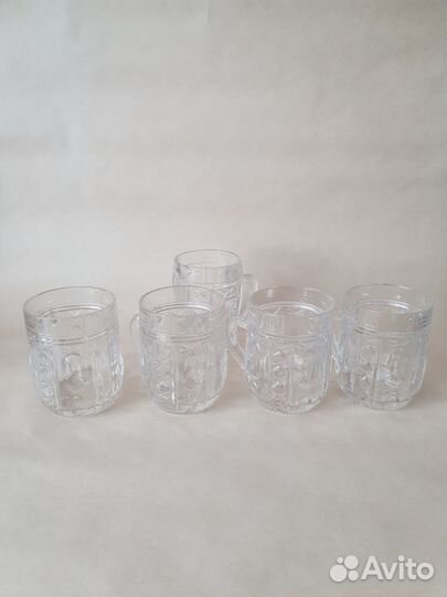 Пивная кружка хрусталь СССР 5шт