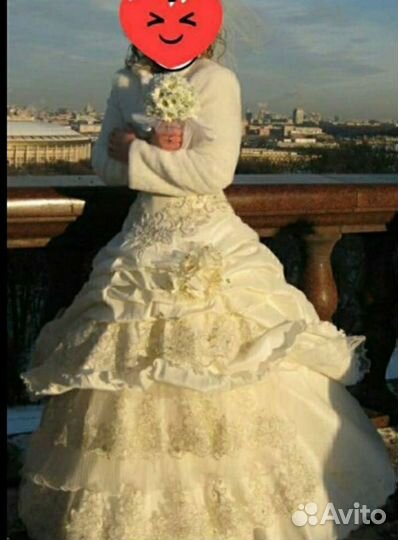 Свадебное платье+шубка