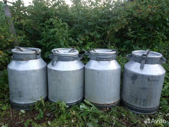 Фляги (Бидоны) алюминиевые 2 штуки по 40 литров