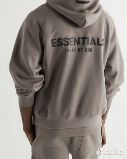 Fear Of God Essentials Hoodie Taupe M