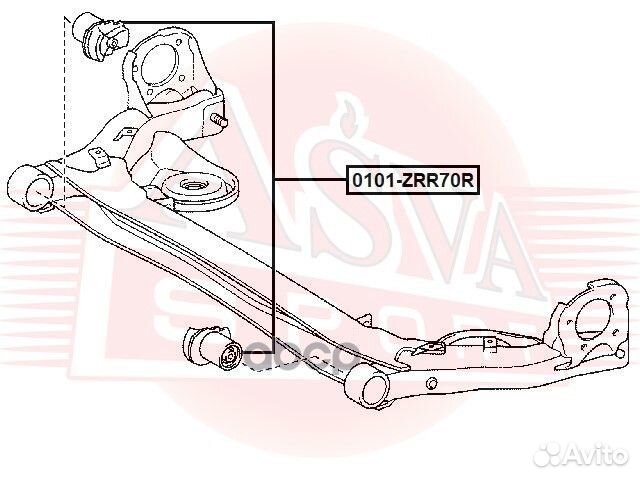 Сайлентблок балки моста зад прав/лев 0101ZR
