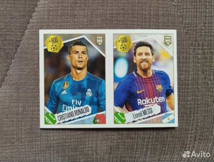 Наклейка Messi Ronaldo - Panini FIFA 365 2017-18
