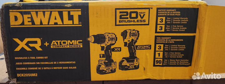 Набор DeWalt дрель-шуруповёрт +импакт