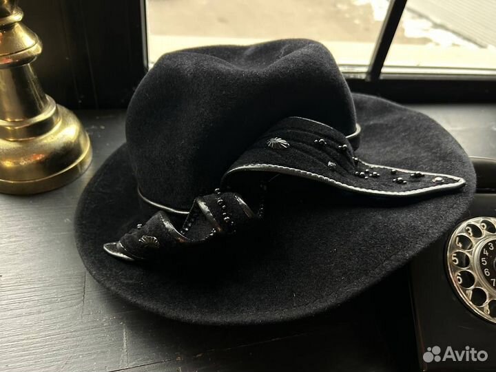 Шляпа фетровая женская черная