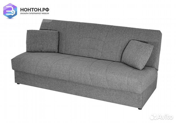 Диван книжка Ручеек рогожка серая