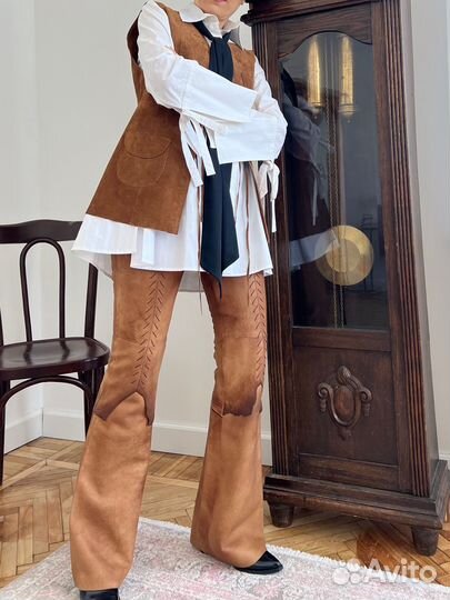 Брюки натуральная кожа