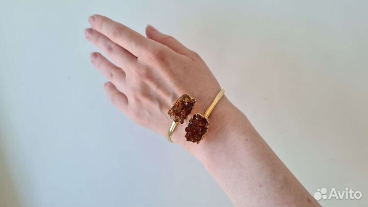 Браслет с камнем кварц (сердолик)