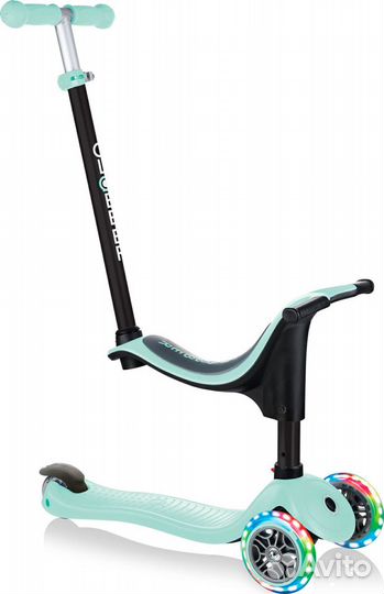 Самокат Globber GO UP sporty lights мятный Kra551