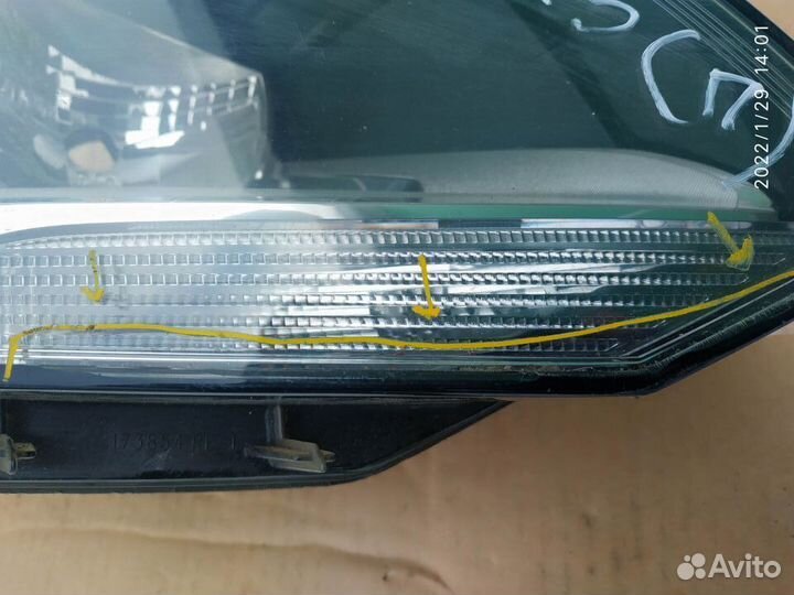 Фара галоген фольксваген туарег 2010-2014 дефект