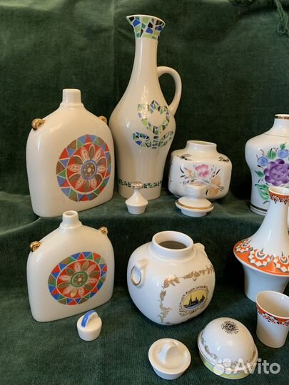 Фарфор СССР Сысерть, лфз, штофы, чайница