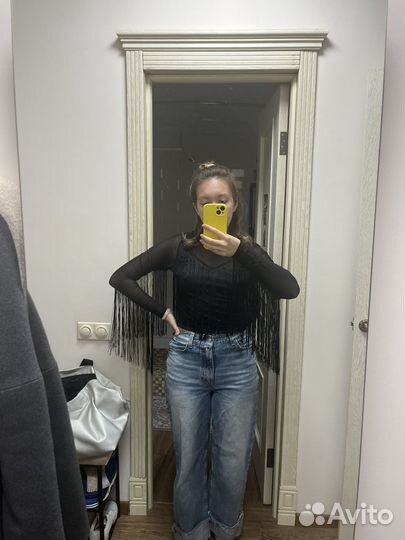 Лонгслив с бахромой