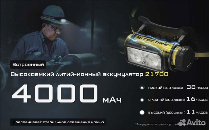 Налобный фонарь Nitecore NU50 1400 люмен