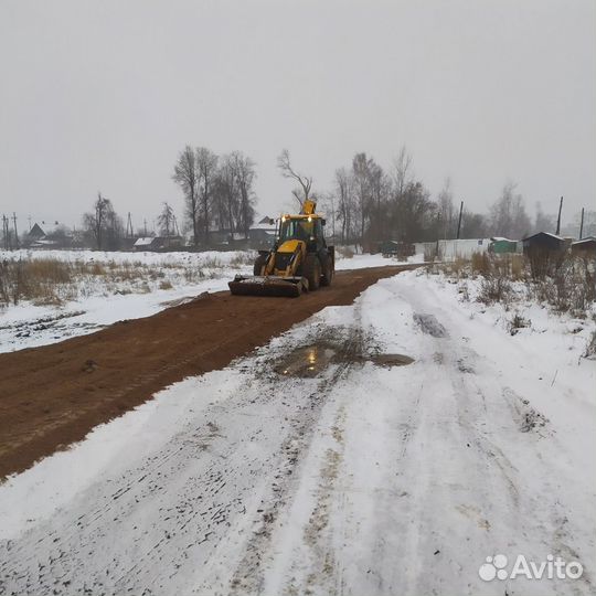 Услуги экскаватора-погрузчика