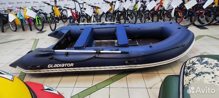 Надувная лодка gladiator C 370 DP синяя