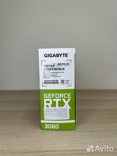 Видеокарта RTX GeForce 3060 vision OC 12G новая