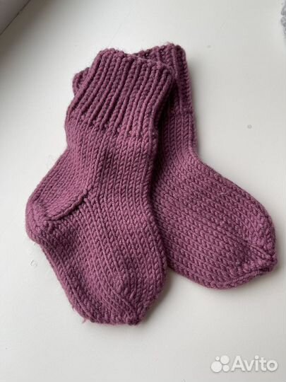 Носки/пинетки шерстяные детские на малышей